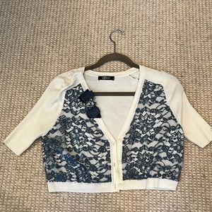 Beautiful sweater goes w denim dress for sale in closet